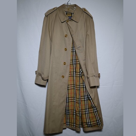 Burberry Other - Burberry Men's Tan Nova Check Wool Lined Car Trench Coat - Size REGULAR 40